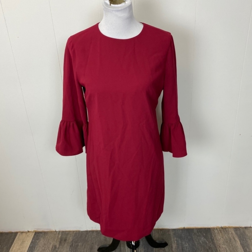 Alice + Olivia Coley Ruffle Sleeve A-line Dress